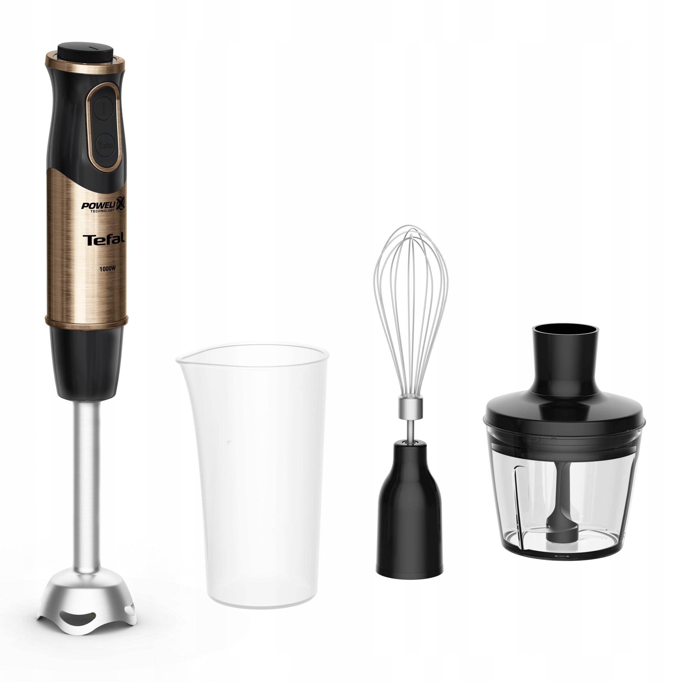 Hand Blender Multifunction Powerful TEFAL Quickchef HB656G10 3w1 1000 W