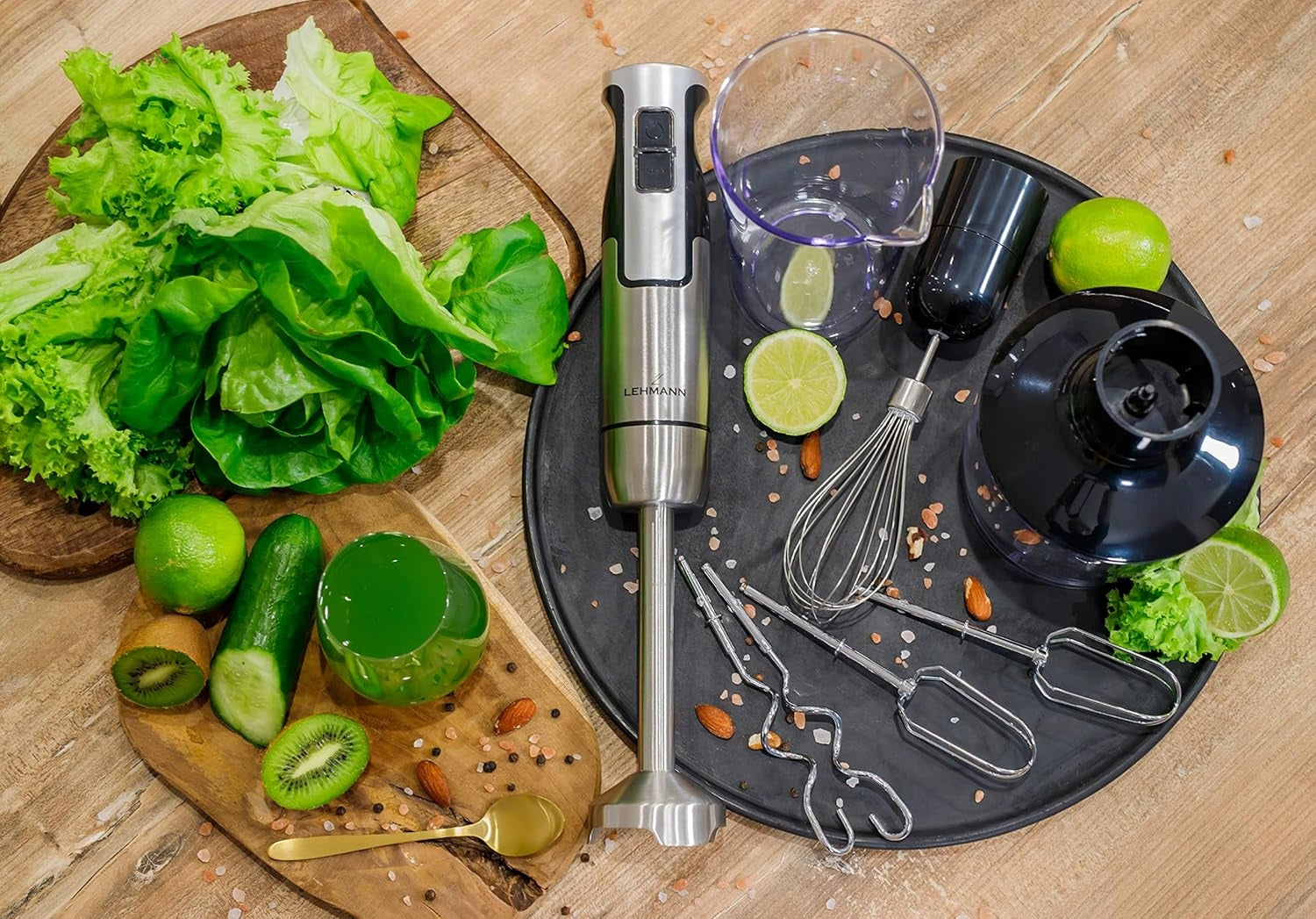 Hand Blender Portable for Smoothie LEHMANN 1200 W 6-Piece Set Brand Lehmann