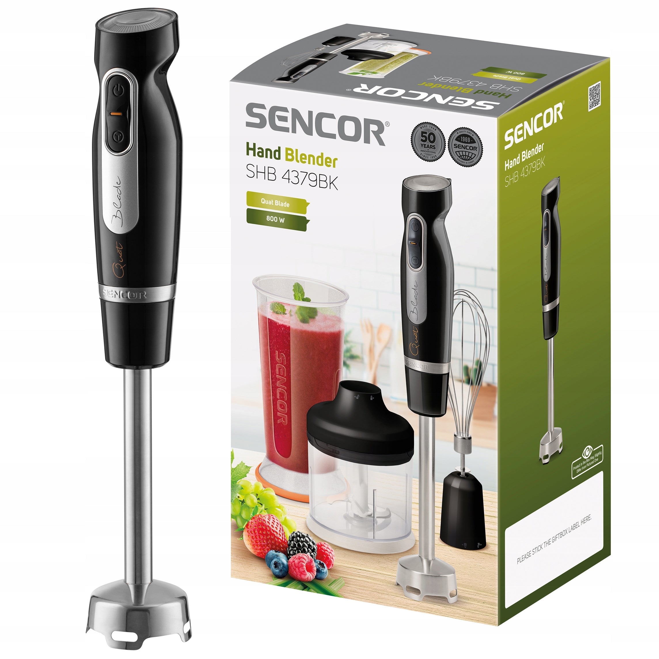 Hand Blender Sencor SHB 4379BK 800 W black