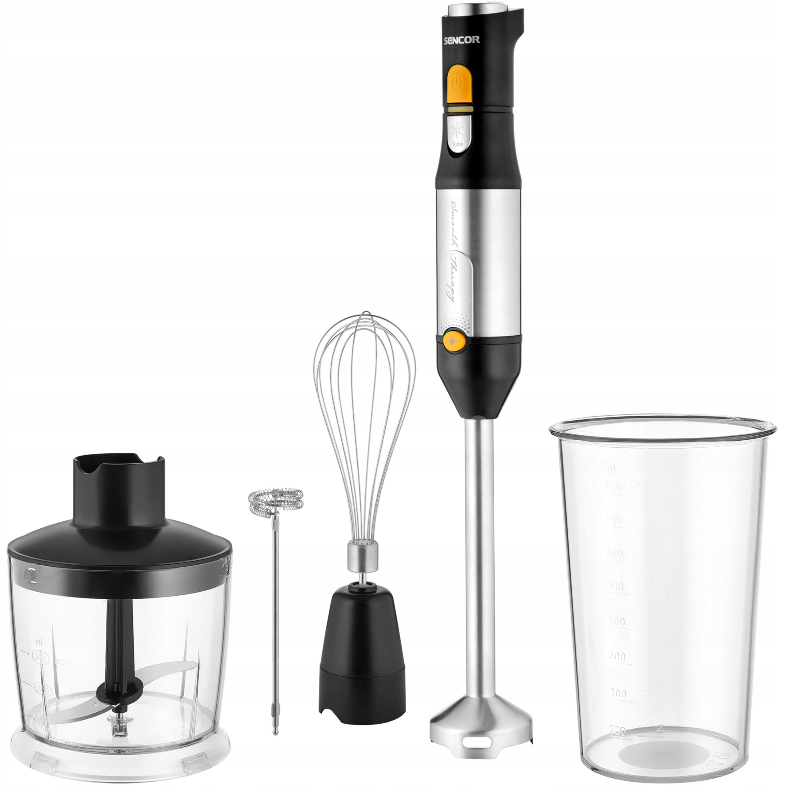 Hand Blender Vertical Sencor SHB 6302BK 5w1 1200W TITANIUMQuadBlade Black