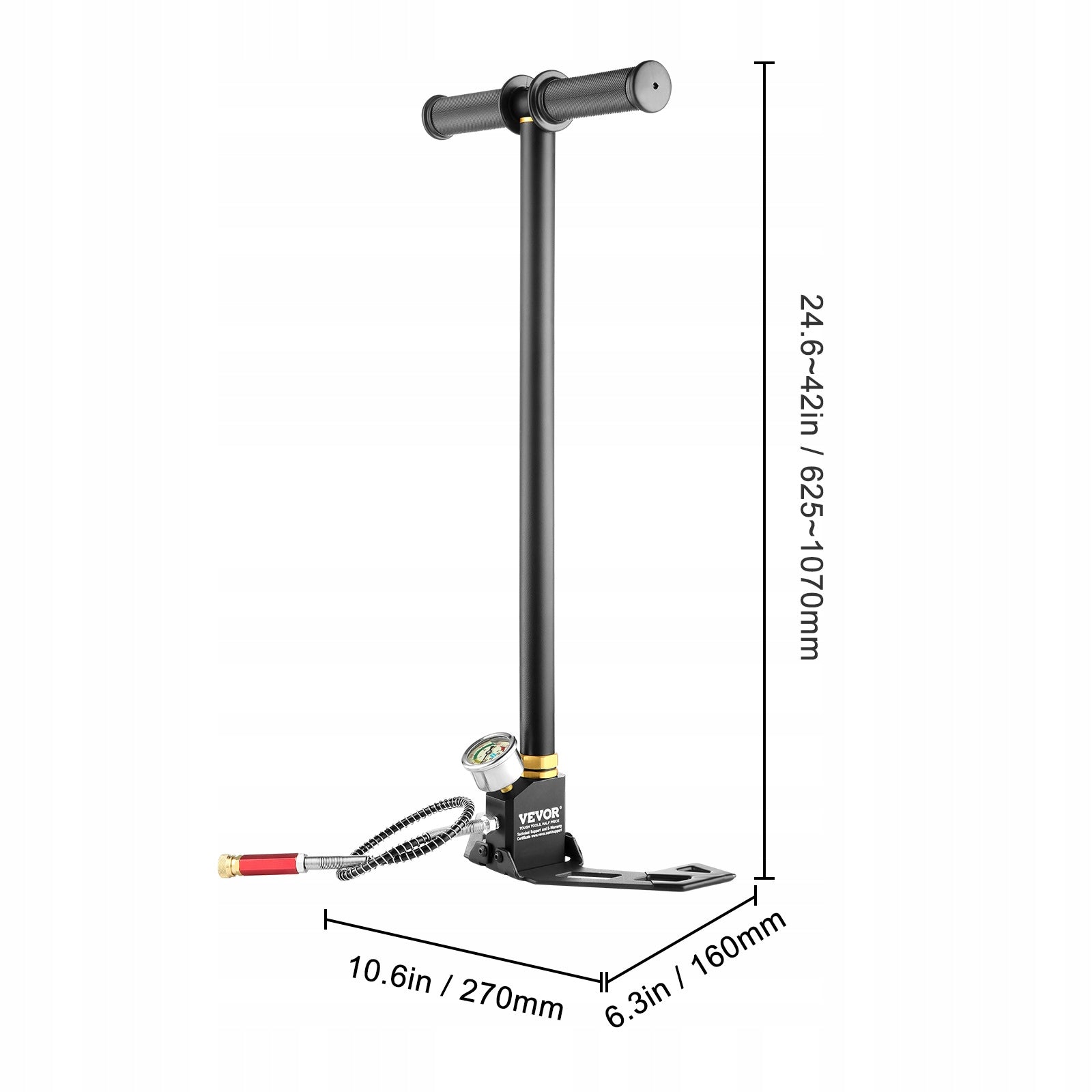 Hand Pump 4500PSI Built-in Oil and Water Separator Floor Pump Manufacturer code BSUGF00601