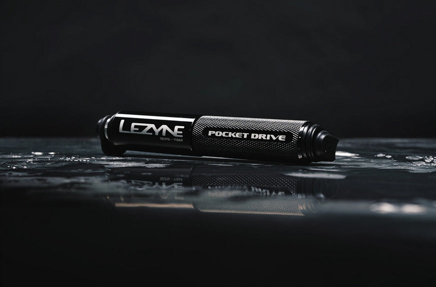 Hand Pump Lezyne Pocket Drive Hv Abs Flex Hose 90Psi Length Short 140mm Color gray