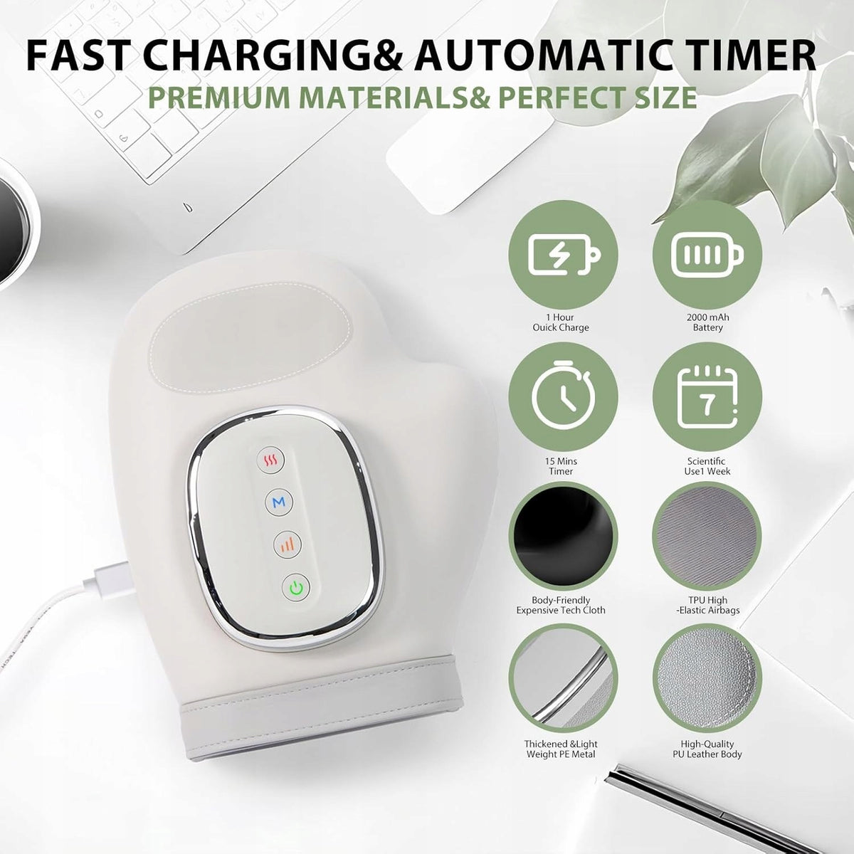 Hand and wrist massager Reach Smart Hand Massager grey Manufacturer code 4778008143444