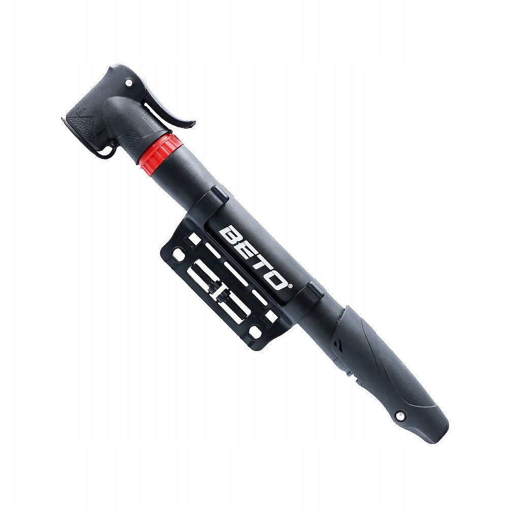 Hand bicycle pump BETO mini with double clamp DV/AV/FV, 280mm Brand Beto