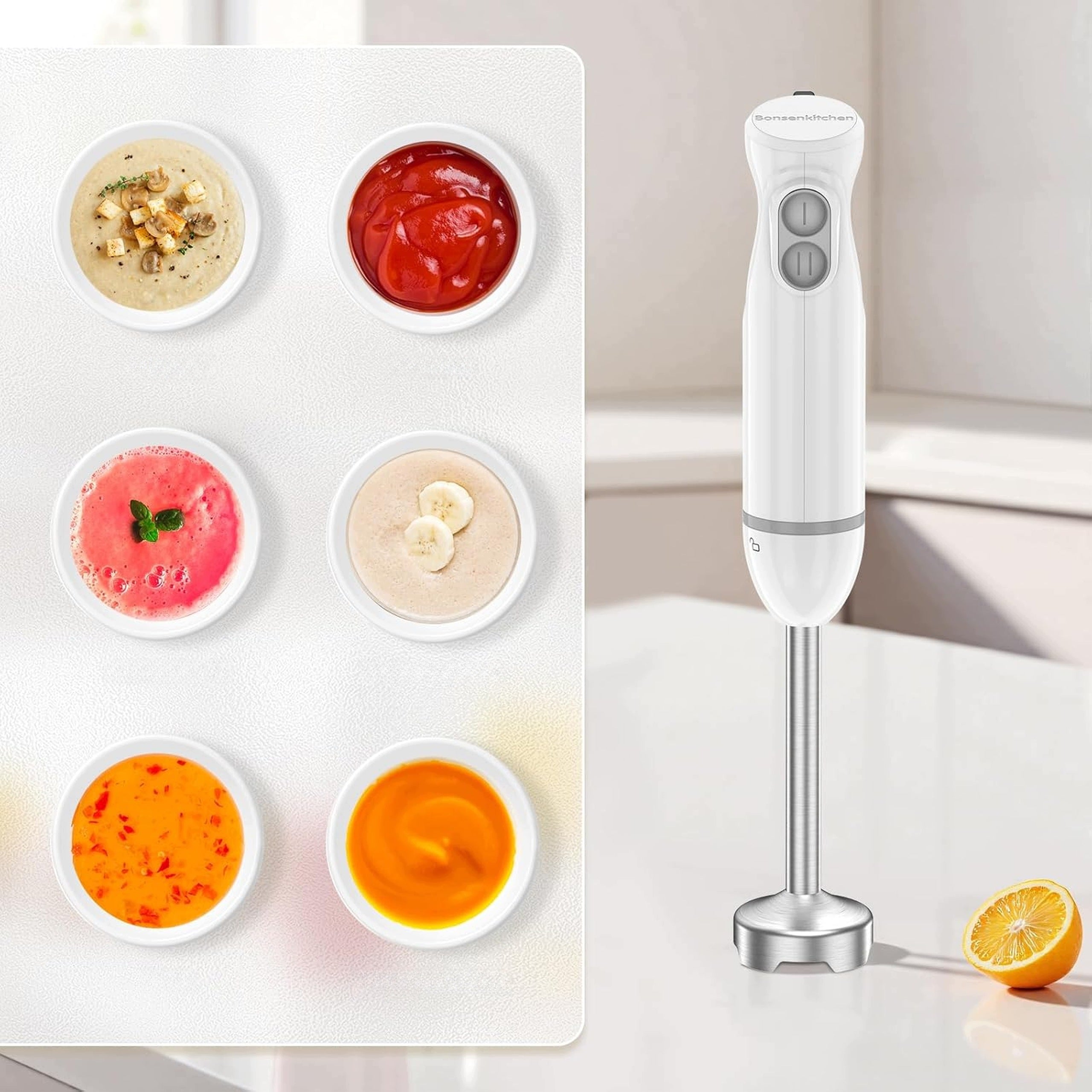 Hand blender 1000W Bonsenkitchen stainless steel 700 ml Brand Bonsenkitchen