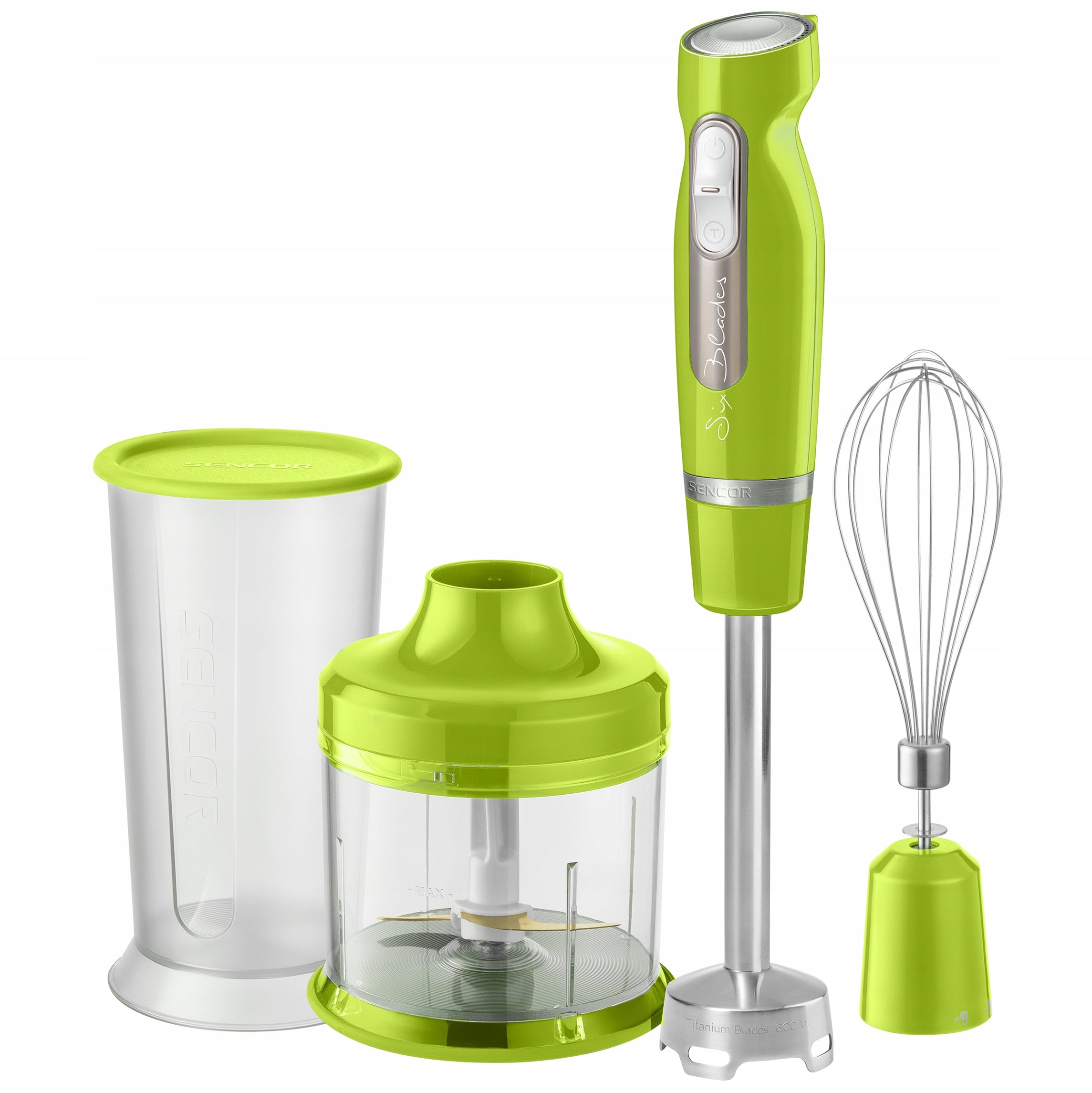 Hand blender with chopper 1000W TURBO green Sencor SHB 4461GR-EUE3 Packaging status original