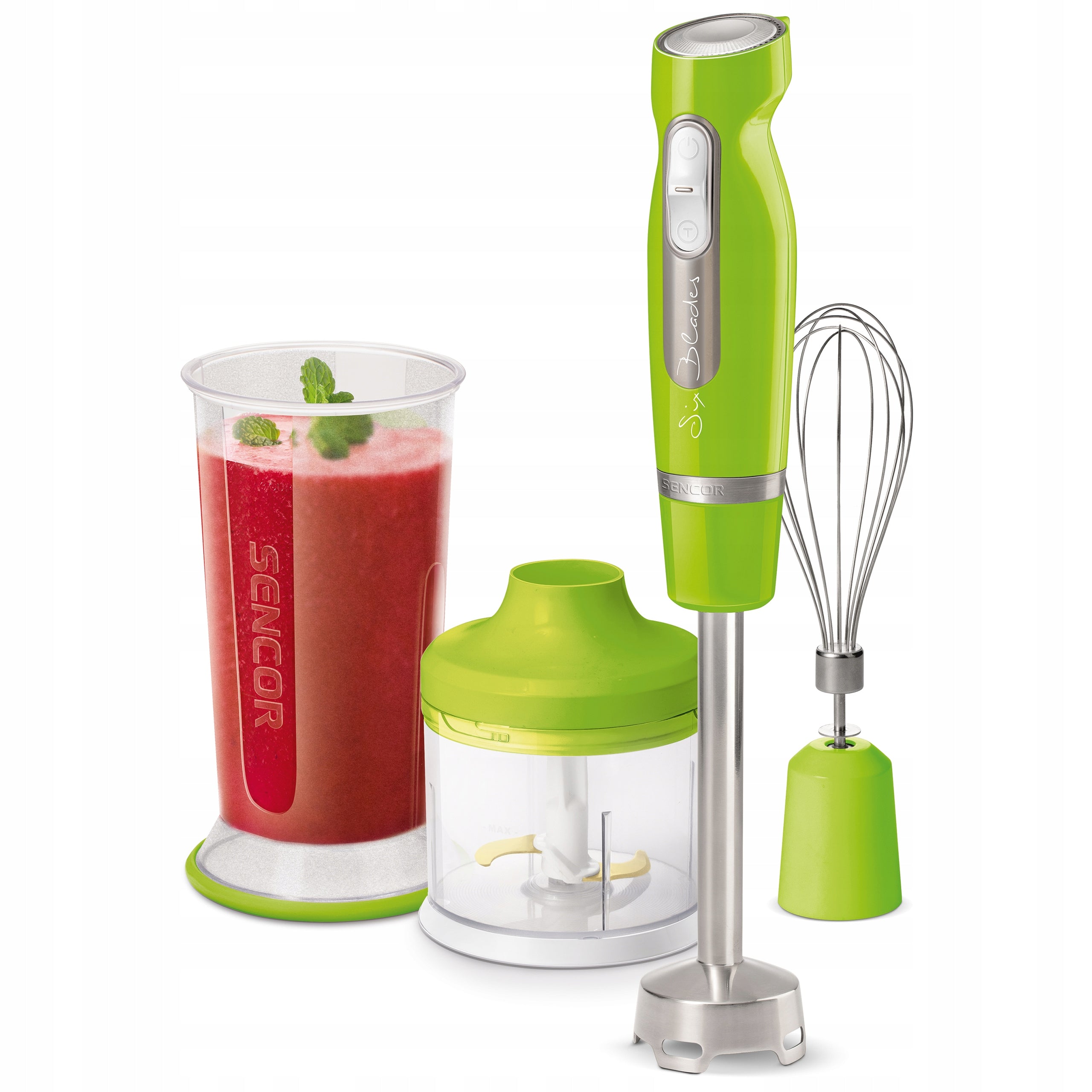 Hand blender with chopper 1000W TURBO green Sencor SHB 4461GR-EUE3