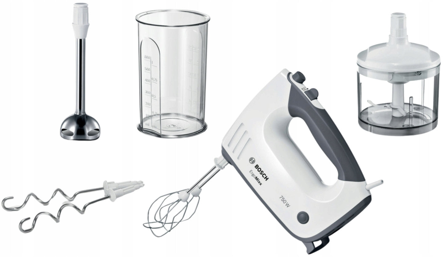 Hand mixer Bosch ErgoMixx MFQ37480 750W Shredder Blender 4 tips Brand Bosch