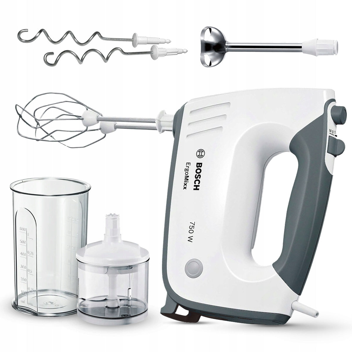 Hand mixer Bosch ErgoMixx MFQ37480 750W Shredder Blender 4 tips
