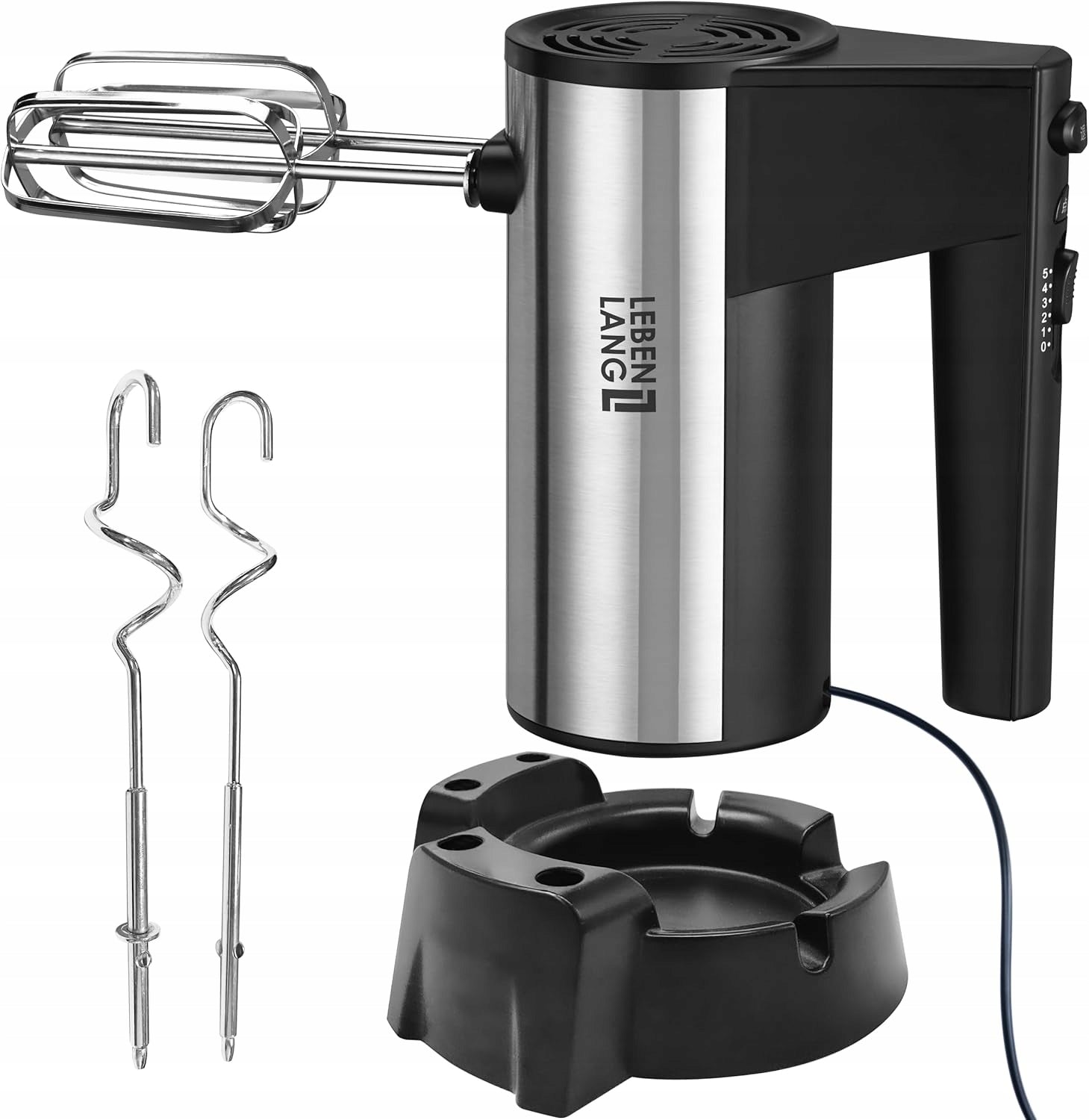 Hand mixer LEBENLANG with stand 400W with hooks 5 speed Turbo