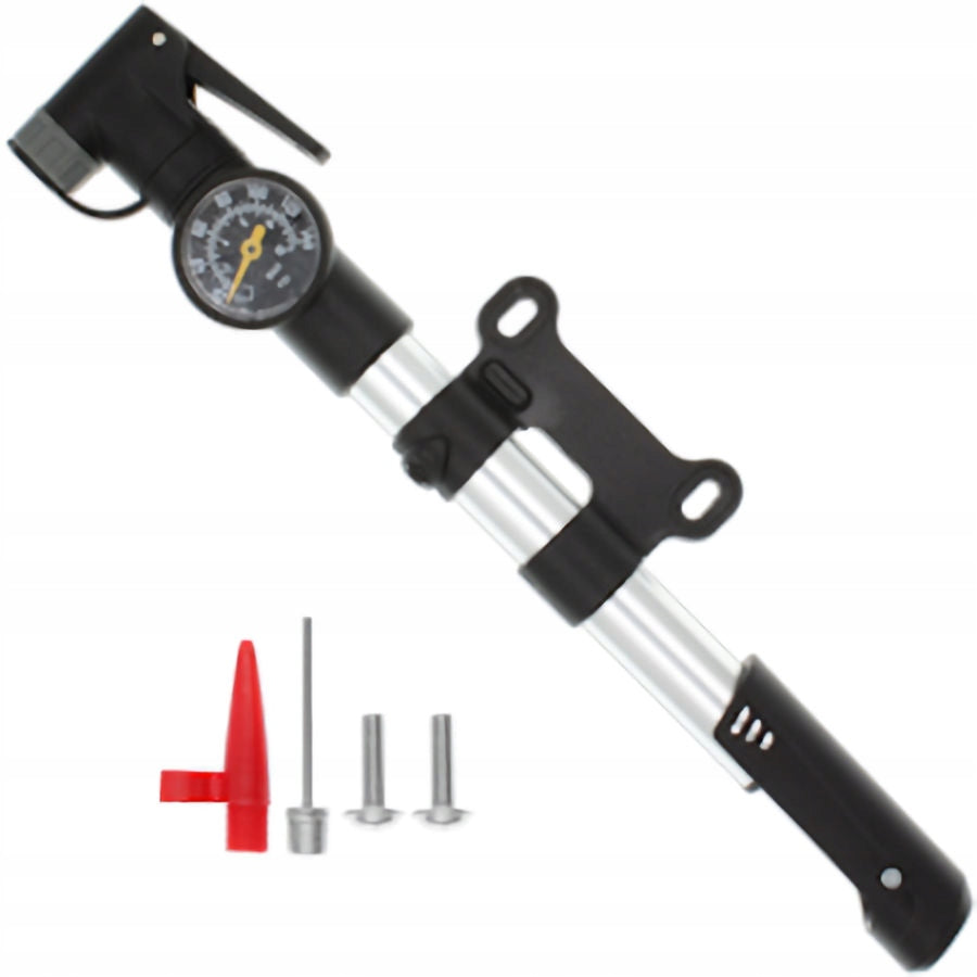 Hand pump Honor Bicycle pump with Presta Pressure Gauge Schrader silver