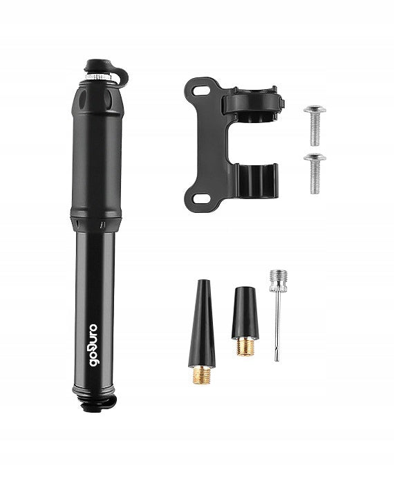 Hand pump mini bicycle light with frame attachment