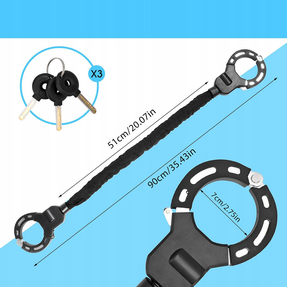 Handcuff clasp for electric scooter for bicycles and hula hoops 90cm EAN (GTIN) 6909898855416