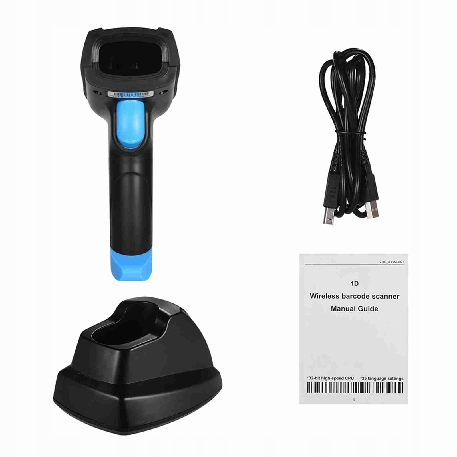 Handheld 1d Wireless Barcode Scanner Strap Reader with USB FN Receiver