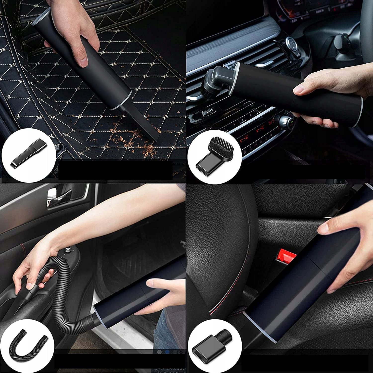 Handheld Car Vacuum Cleaner Powerful + Tips Manufacturer code Odkurzacz Samochodowy BEZPRZEWODOWY Kompakt