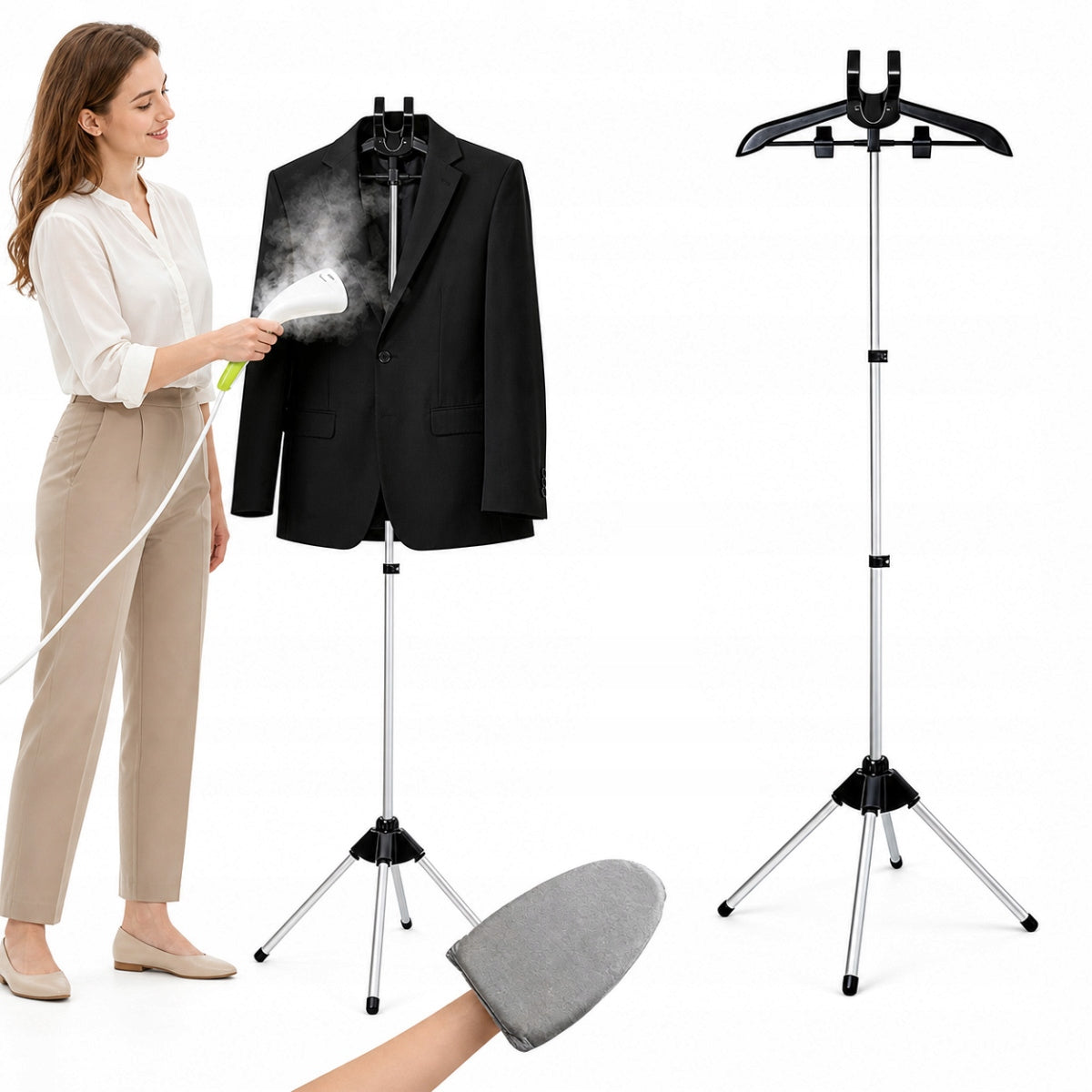 Handheld Clothes Steamer Rack Adjustable