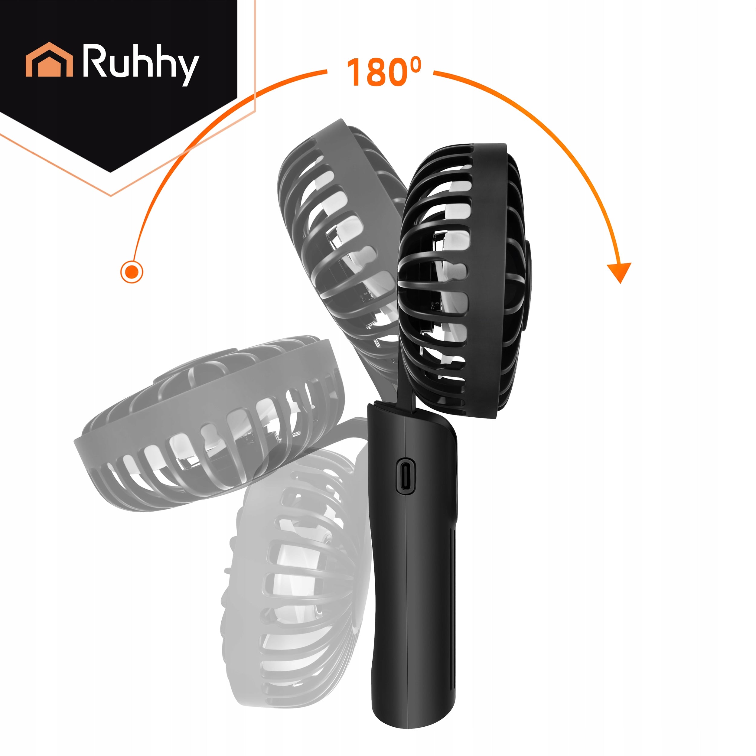 Handheld Fan Mini Black Ruhhy Ruhhy Fan type mini