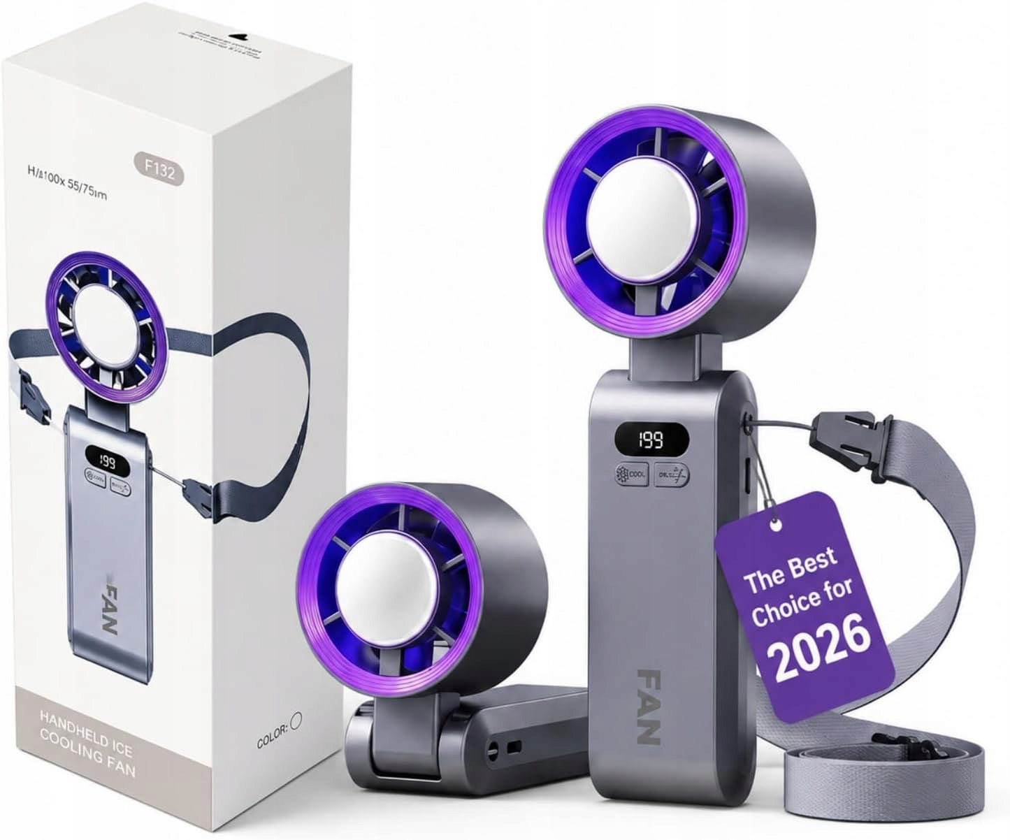Handheld Portable Turbo Fan with Ice Cooling, USB Charging Manufacturer code ZGEER VBKJHVKBLN: