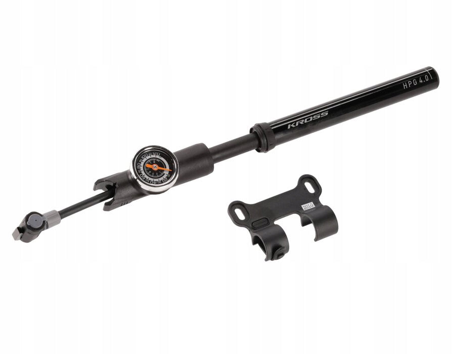 Handheld bicycle pump Kross HPG 4.0 120 PSI LIGHTWEIGHT MOUNTING PRESSURE GAUGE FV/AV Brand Kross