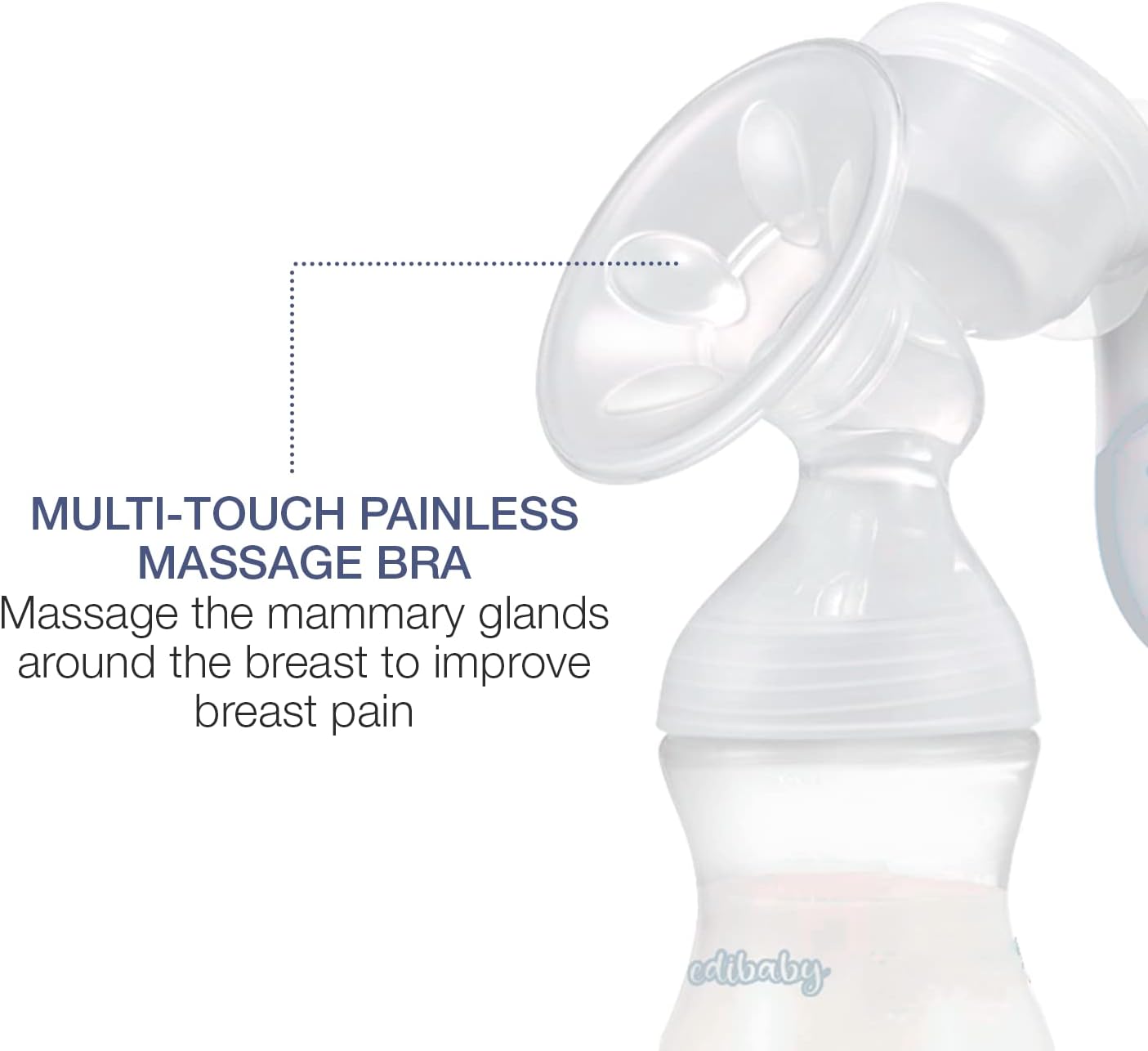 Handheld breast pump EdiBaby 130ml BPA free convenient Manufacturer code .