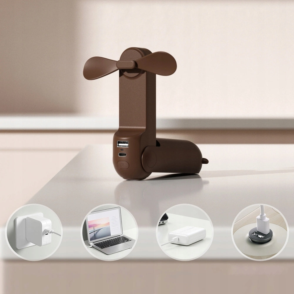 Handheld fan JisuLife + powerbank 4500mAh, desk strong to hand small Brand Jisulife