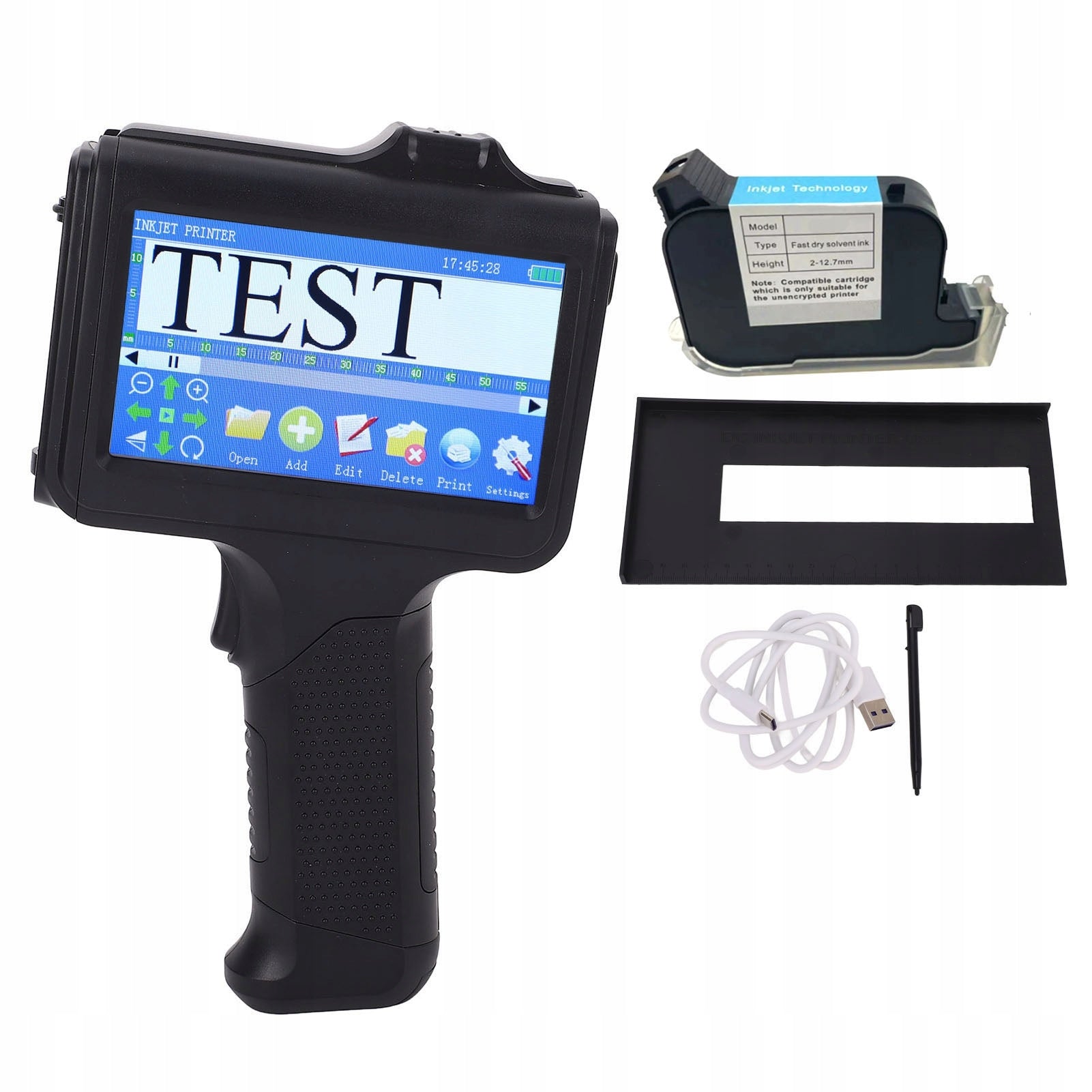 Handheld inkjet printer 2 – 12,7 mm adjustable touch screen o ON Brand no brand