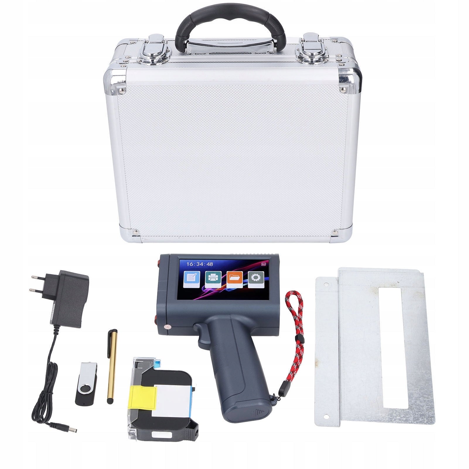 Handheld inkjet printer, 4 diagonal HD LED color touch screen,
