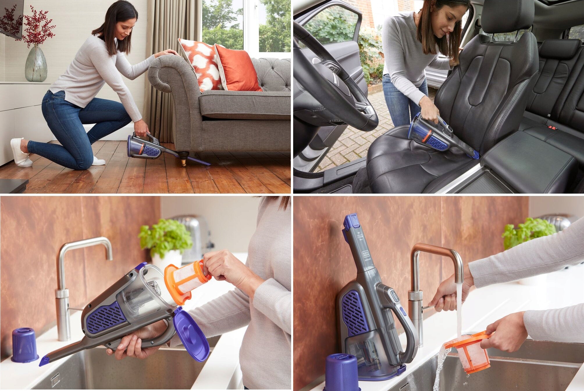 Handheld vacuum cleaner Black Decker BHHV520BFP + tips Dust container volume 0.7 l