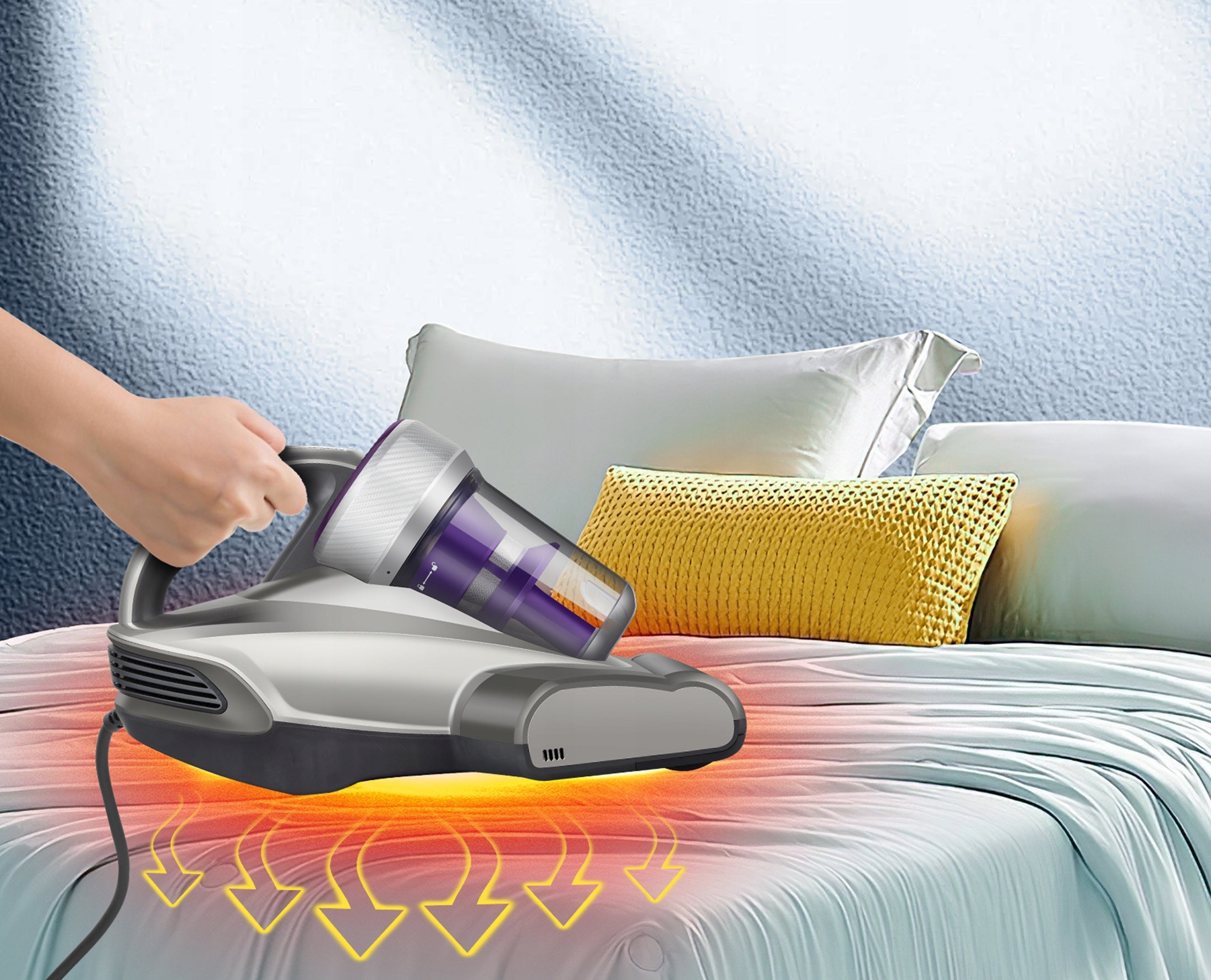 Handheld vacuum cleaner Jimmy JV35 antibacterial with lamp UV-C 700W Dominant color silver/gray