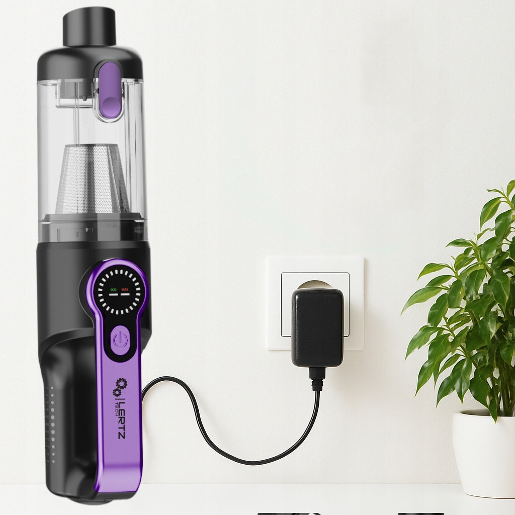 Handheld vacuum cleaner LERTZ handheld cordless Twin Power VV+ black Dominant color black