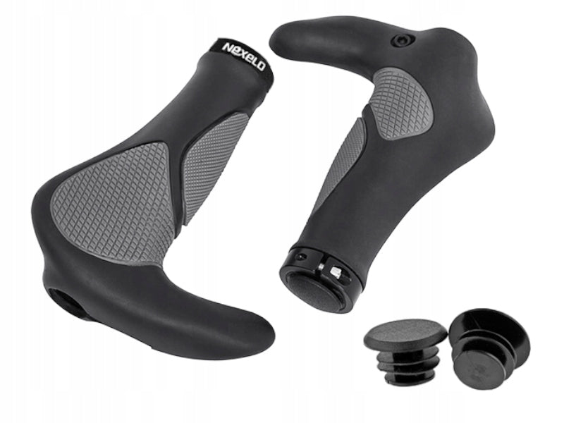 Handlebar grips with corners NEXELO includes alu ergonomic 128 mm L266519NEX Packaging status original