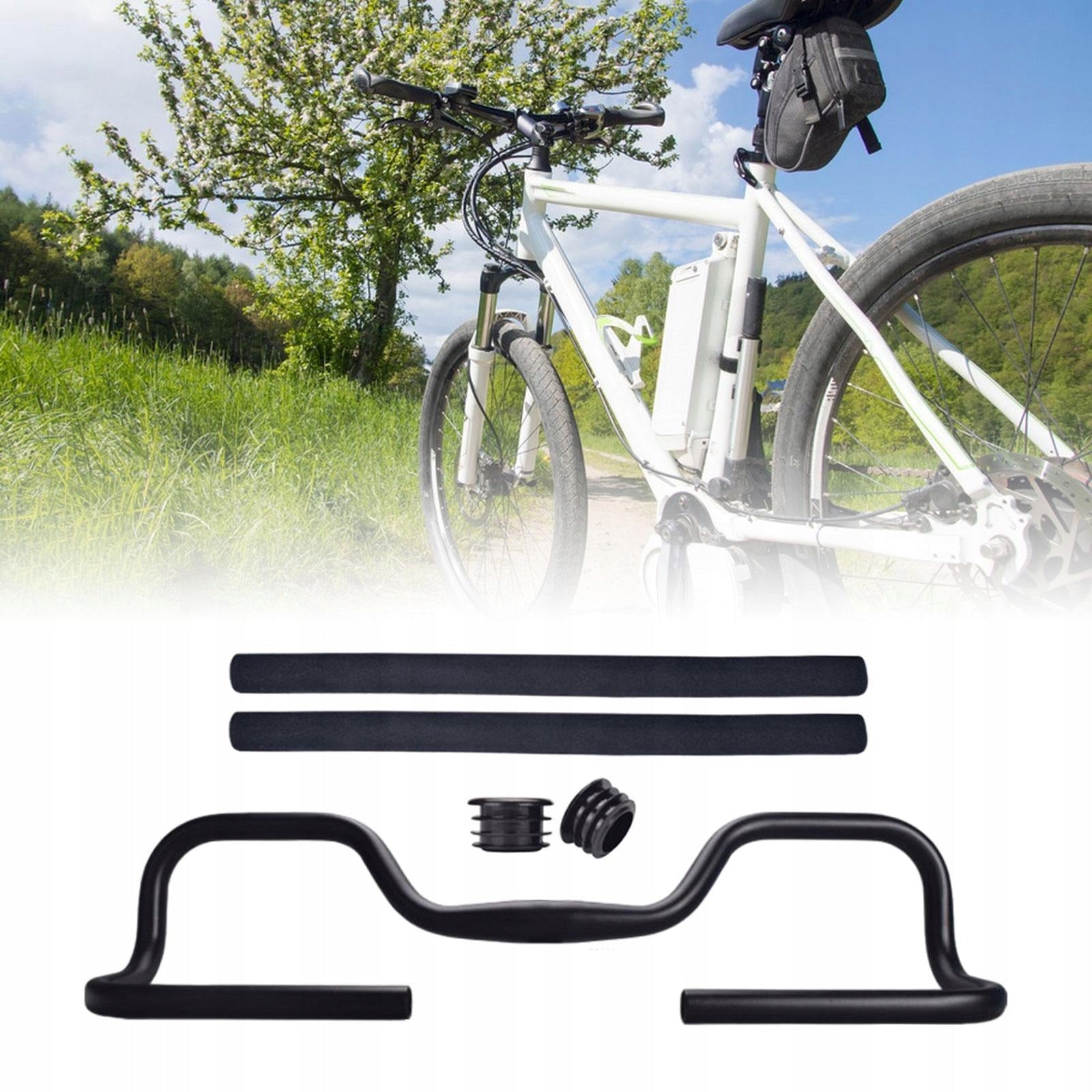 Handlebar with Sponge Grips Trekking Butterfly Handlebar for 62cmx12cm Model Kierownica motylkowa roweru turystycznego ze stopu