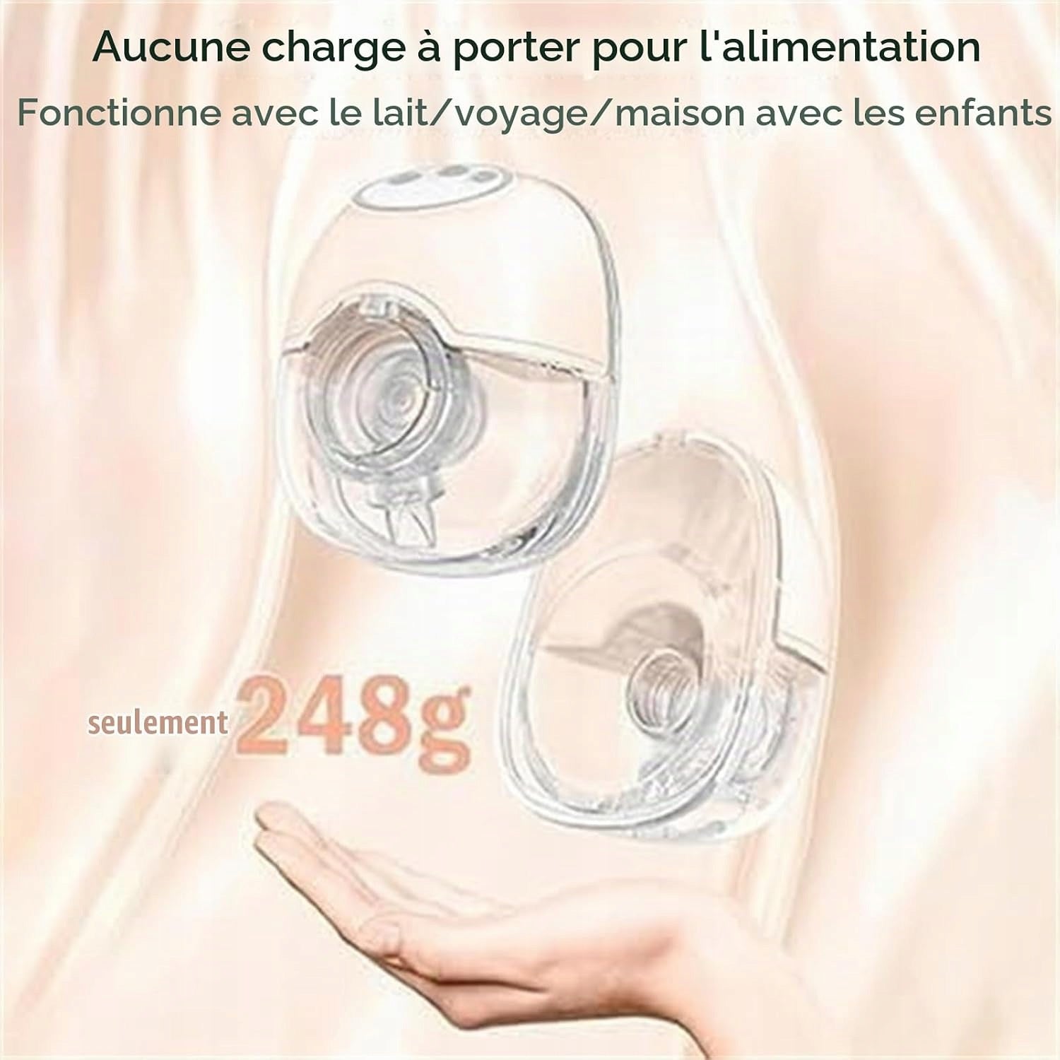 Hands-Free Electric Breast Pump, Mobile, Pink Manufacturer code Elektryczna laktator