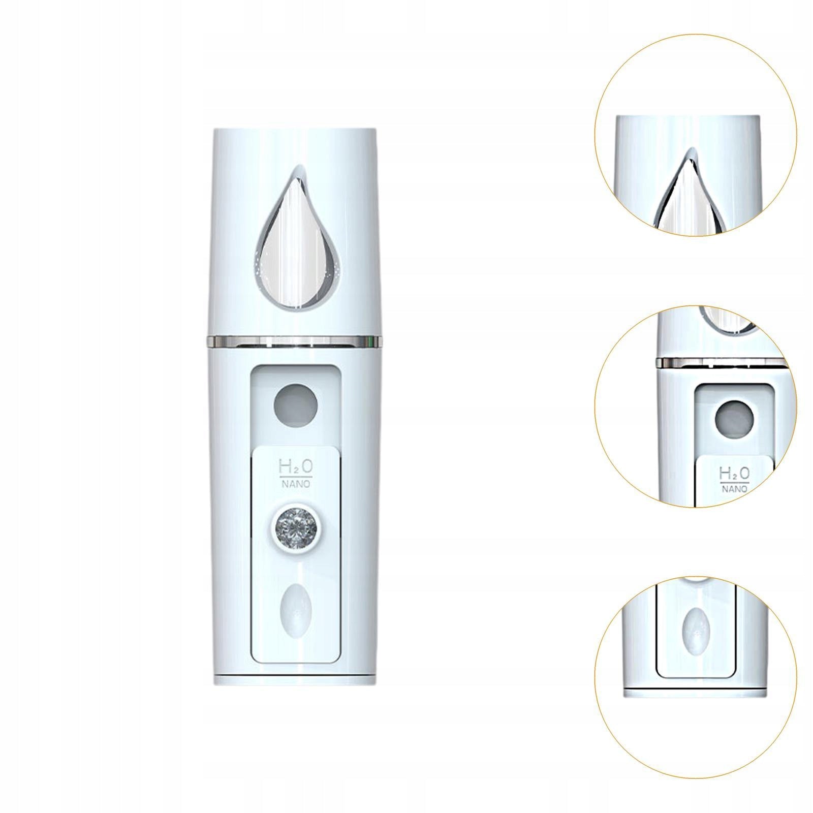 Handy Mist Sprayer Nano Facial Steamer 30ml Water Tank Rechargeable White Medical device no