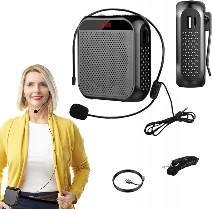 Handy megaphone speaker portable speaker headset with microphone