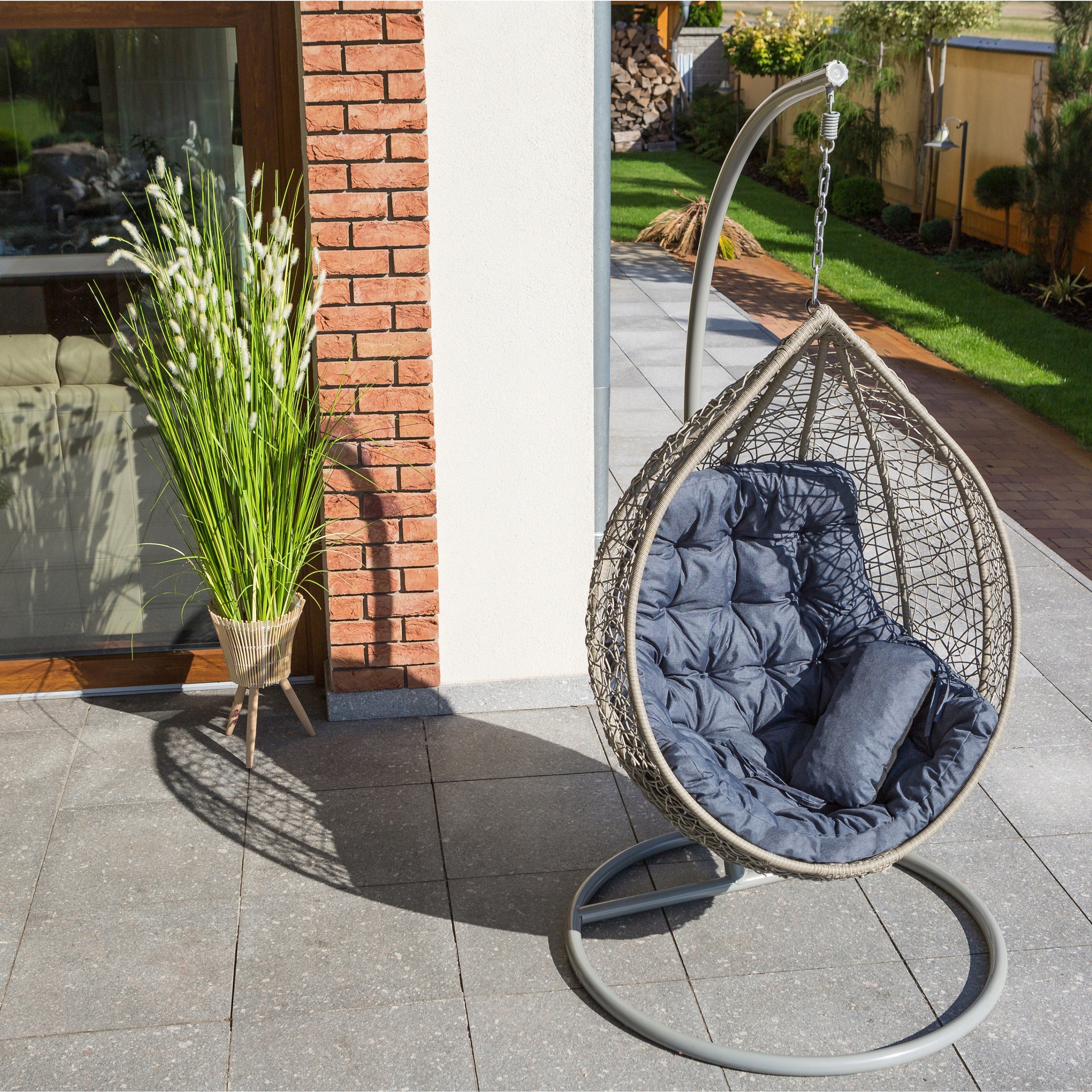 Hanging Chair Cushion Waterproof for Garden Swing Cocoon for Basket Packaging status original