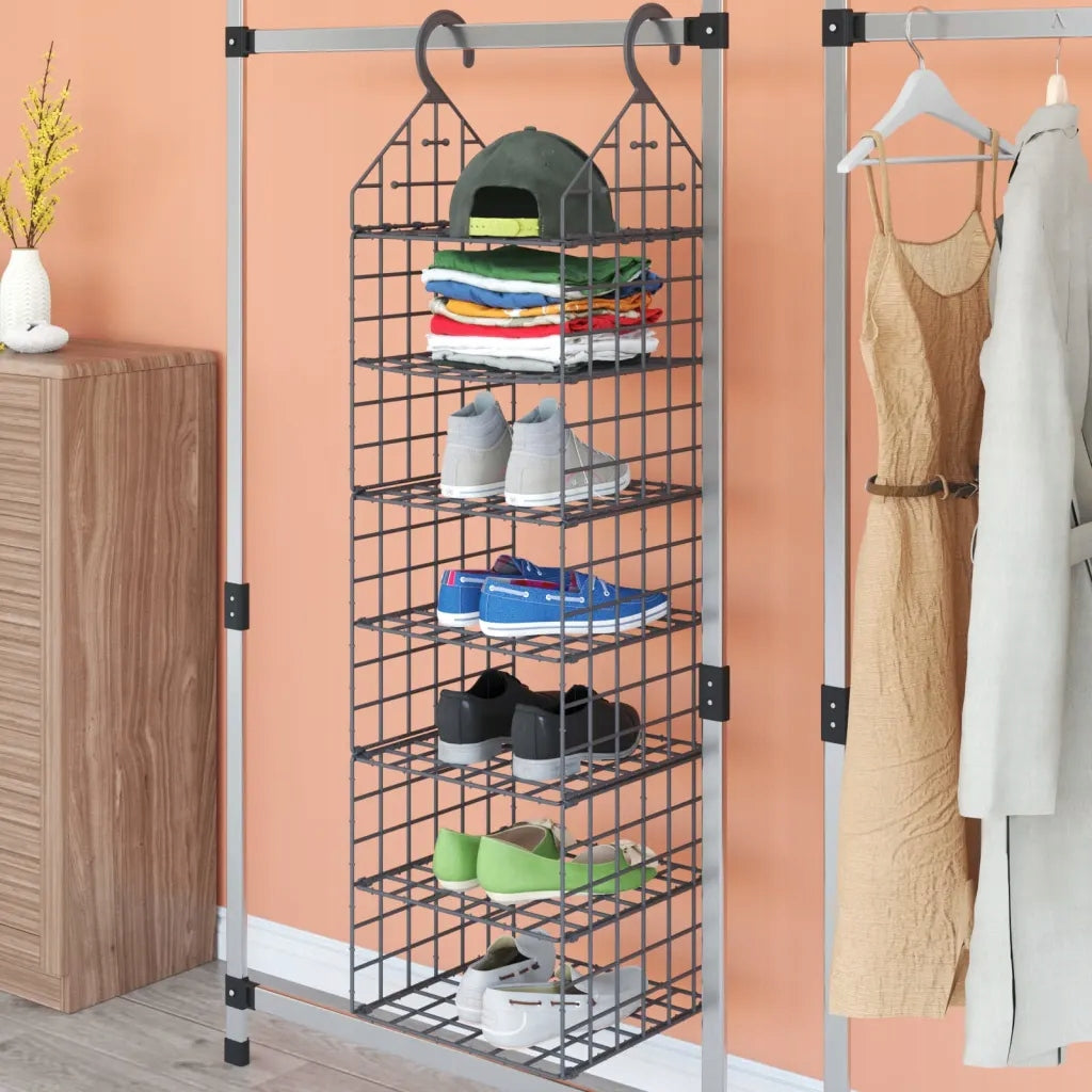 Hanging Closet Organizer with 7 Shelves Name Greatstore Závěsný organizér do šatní skříně se 7 policemi