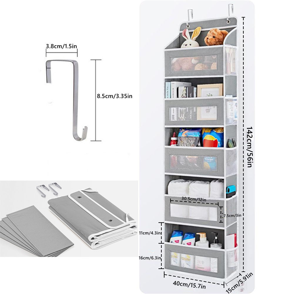 Hanging Door Organizer, 5 Shelves Organizer Hanging On Door Handbags Manufacturer code Organizer na drzwi