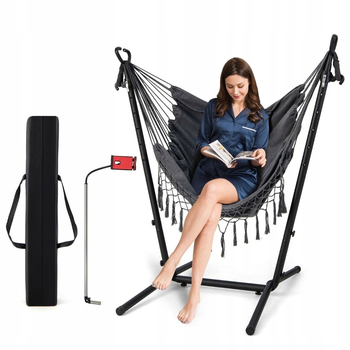 Hanging Hammock Chair with Cushion Suspended Garden Chair Kind hammock chair
