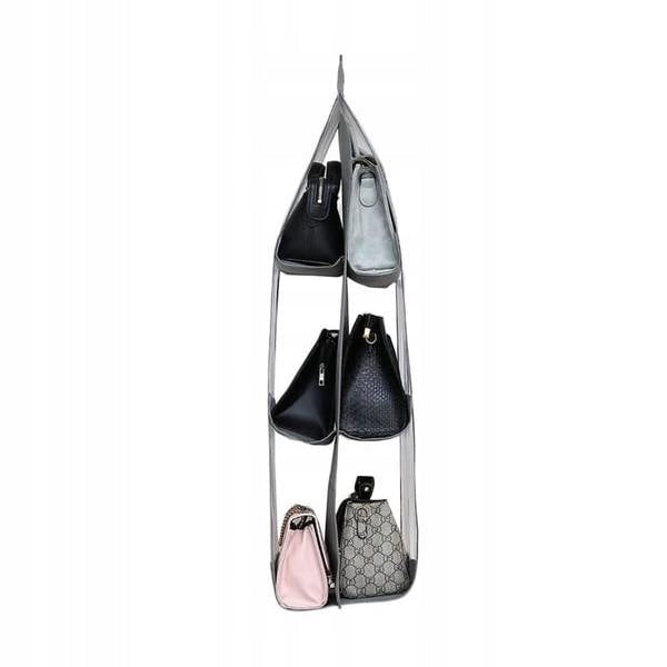 Hanging Organizer for Bag Cabinet 6 Pockets Grey Bar Hanger Number of pieces 1 pcs