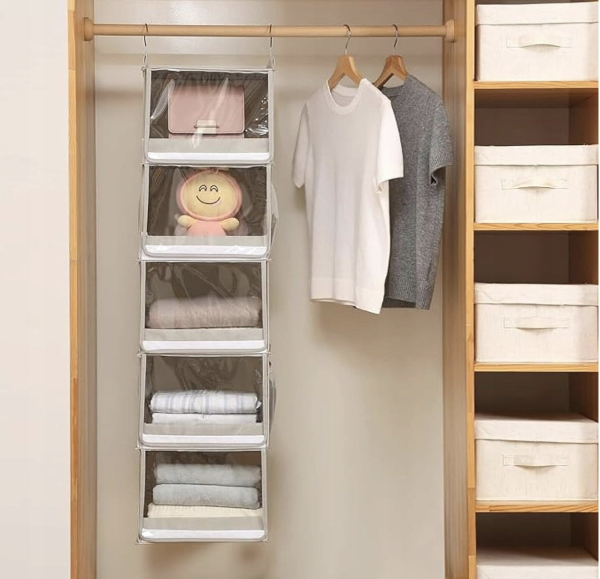 Hanging Organizer with 5 Shelves for Cabinet REPLACEMENT Dust Cover BEIGE Manufacturer code 6237UHXJS12