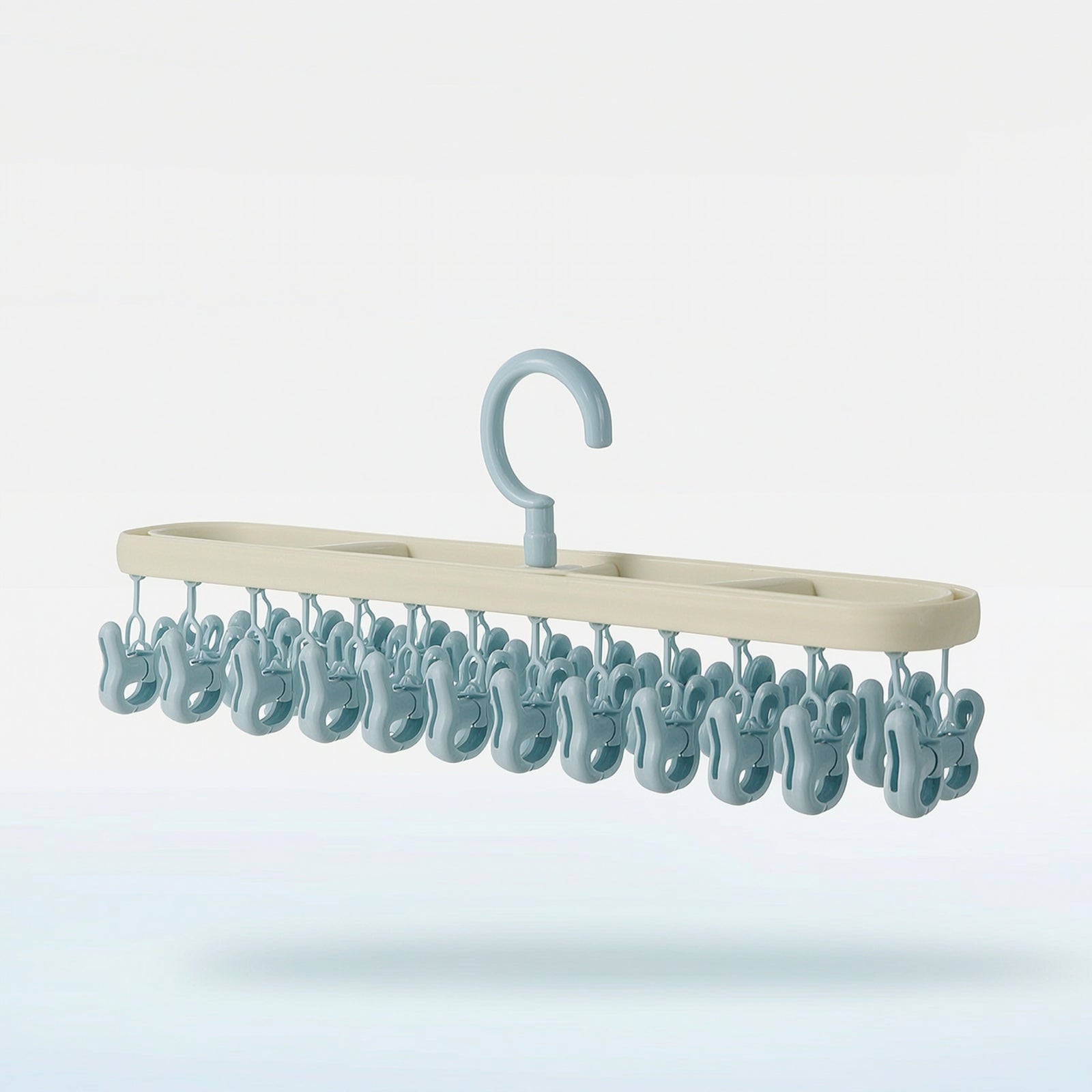 Hanging Rack with Clips Space-Saving Drying Rack with Clips Swivel for Rv Total height 17 cm