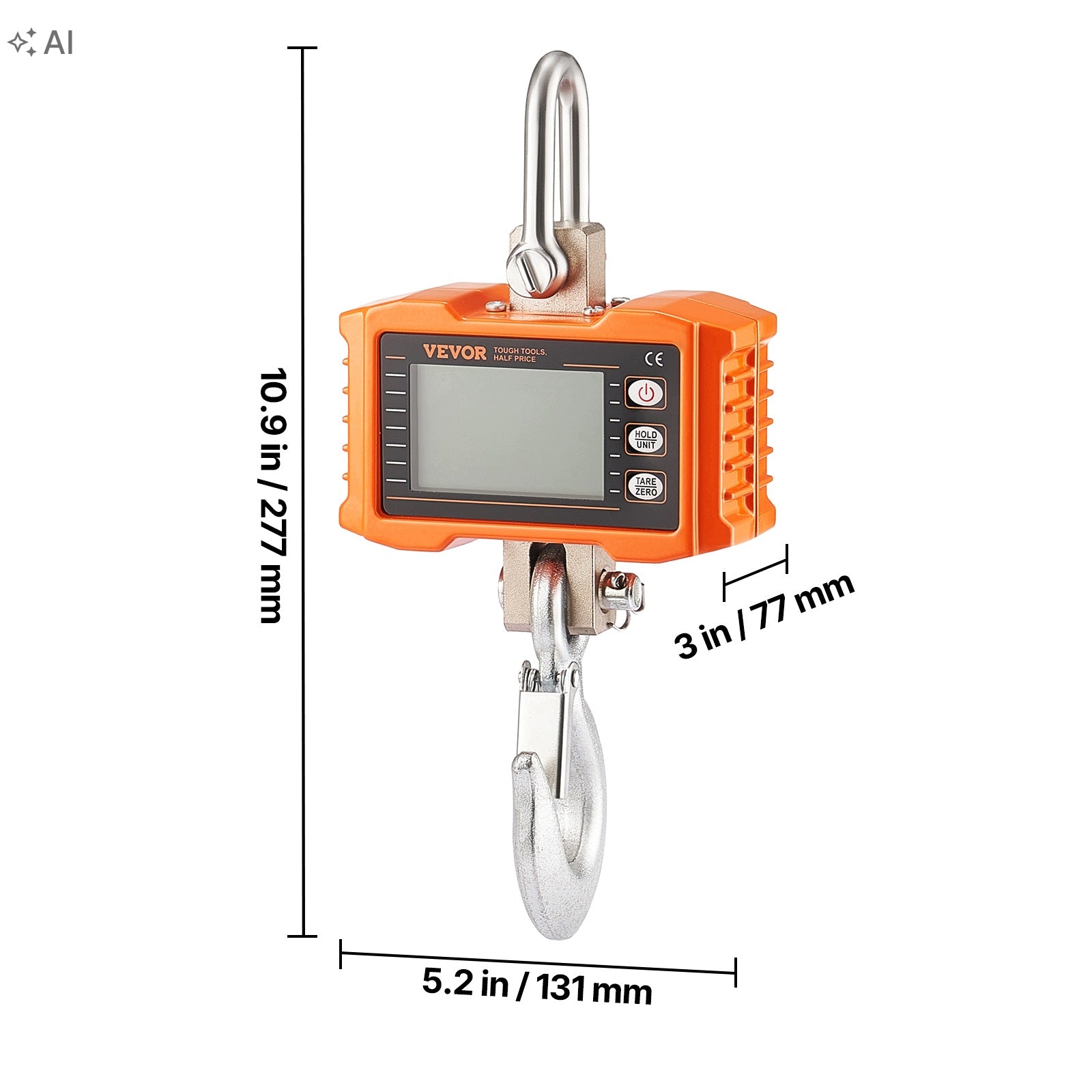 Hanging Scale 1000KG With LCD Display And Remote Control Crane Scale Manufacturer code ZXDCZX200GYZ1