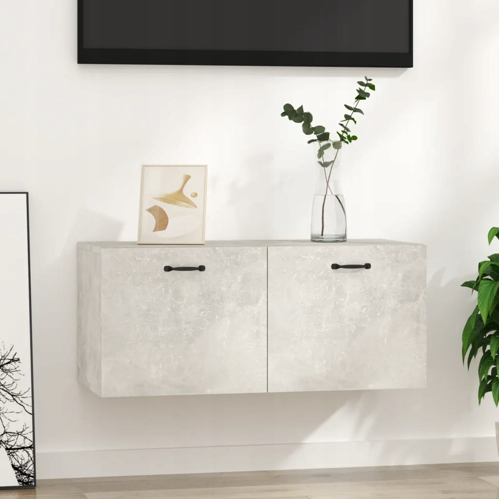 Hanging cabinet, grey concrete, 80x35x36,5 cm