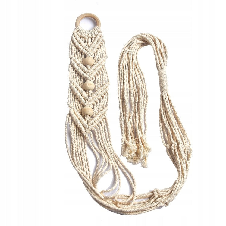 Hanging flowerbed +beads 95cm macrame BOHO 15cm Brand no brand