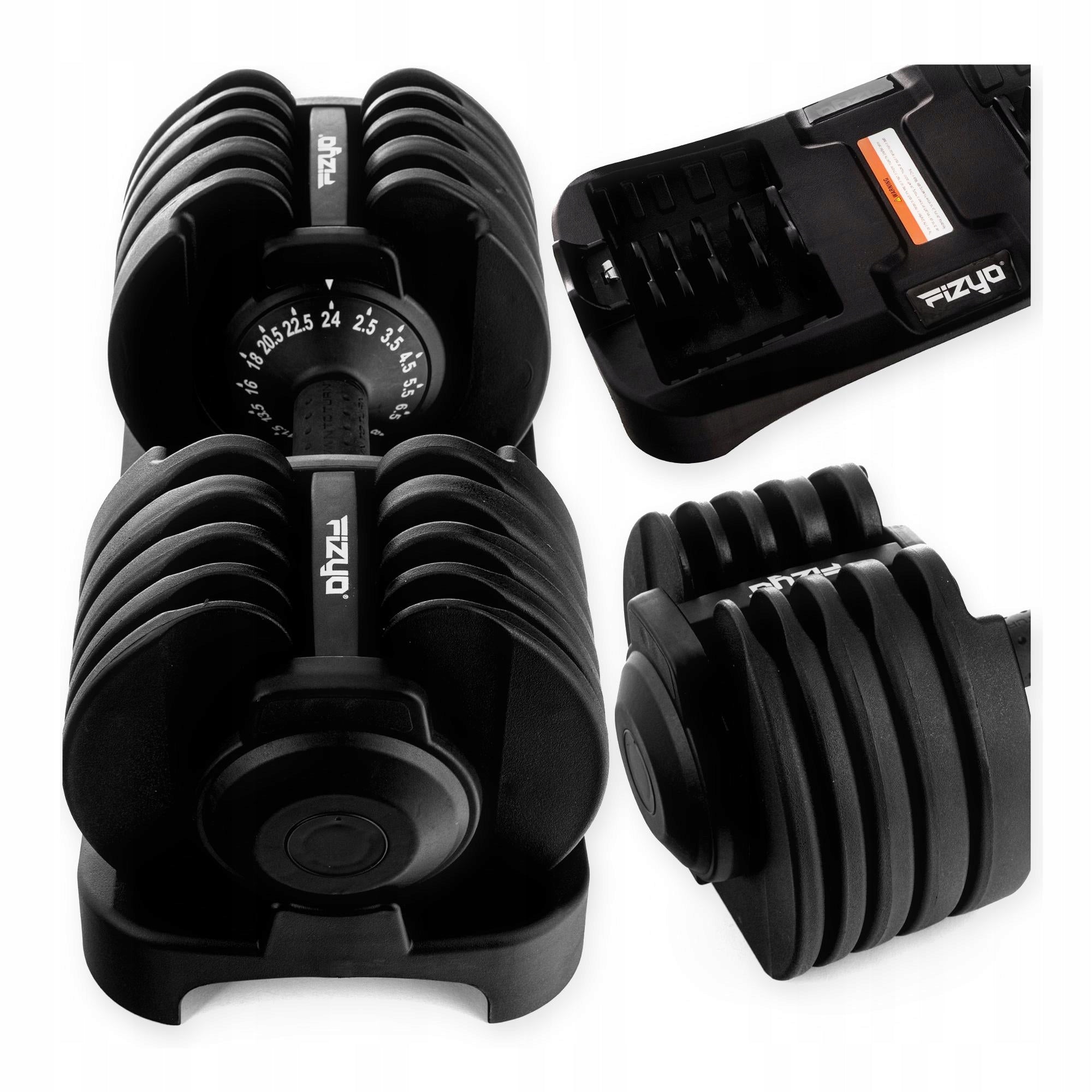 Hantel Adjustable Cast Iron Rubberized Dumbbell 2,5- 24kg Set 15in1 Fizyo