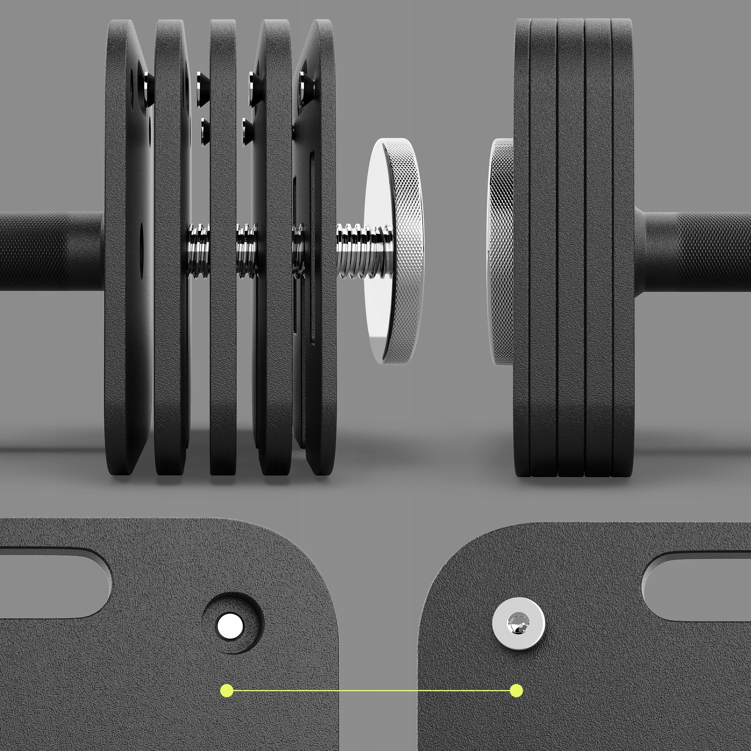 Hantel Adjustable Steel 4-24kg Quick Adjustment Dumbbell Adjustable - Zipro Manufacturer code 13177622