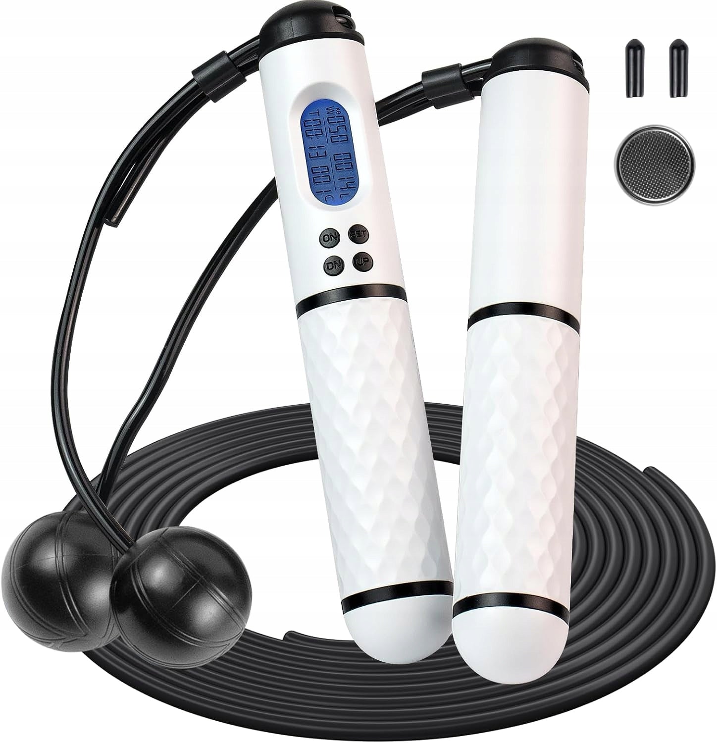 Haphome Wireless Jump Rope with Calorie Counter, Timer, LED Display