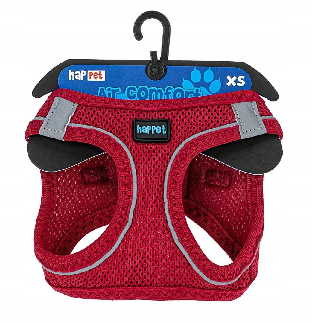 Happet Harness Air Comfort XS red for dog and cat fluffers Packaging status original