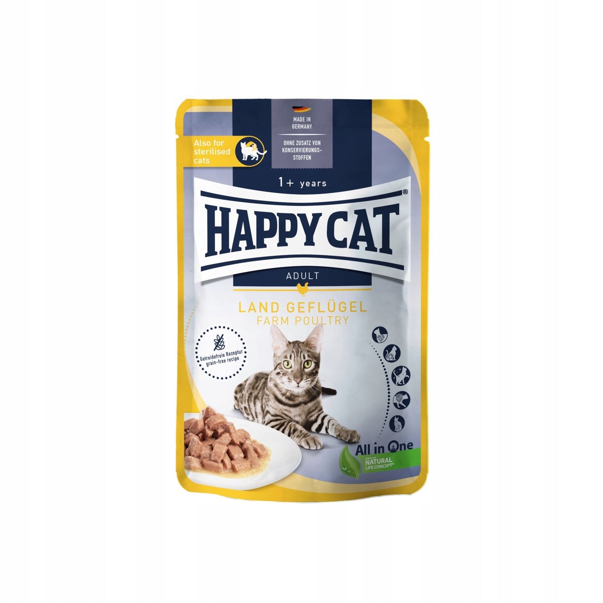 Happy Cat Culinary Meat in Sauce Land Geflügel wet food poultry 85g